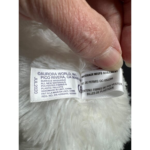 Plush Llama Toy Milton By Aurora World With Red & White Knit Scarf 12 Inches - Picture 6 of 7